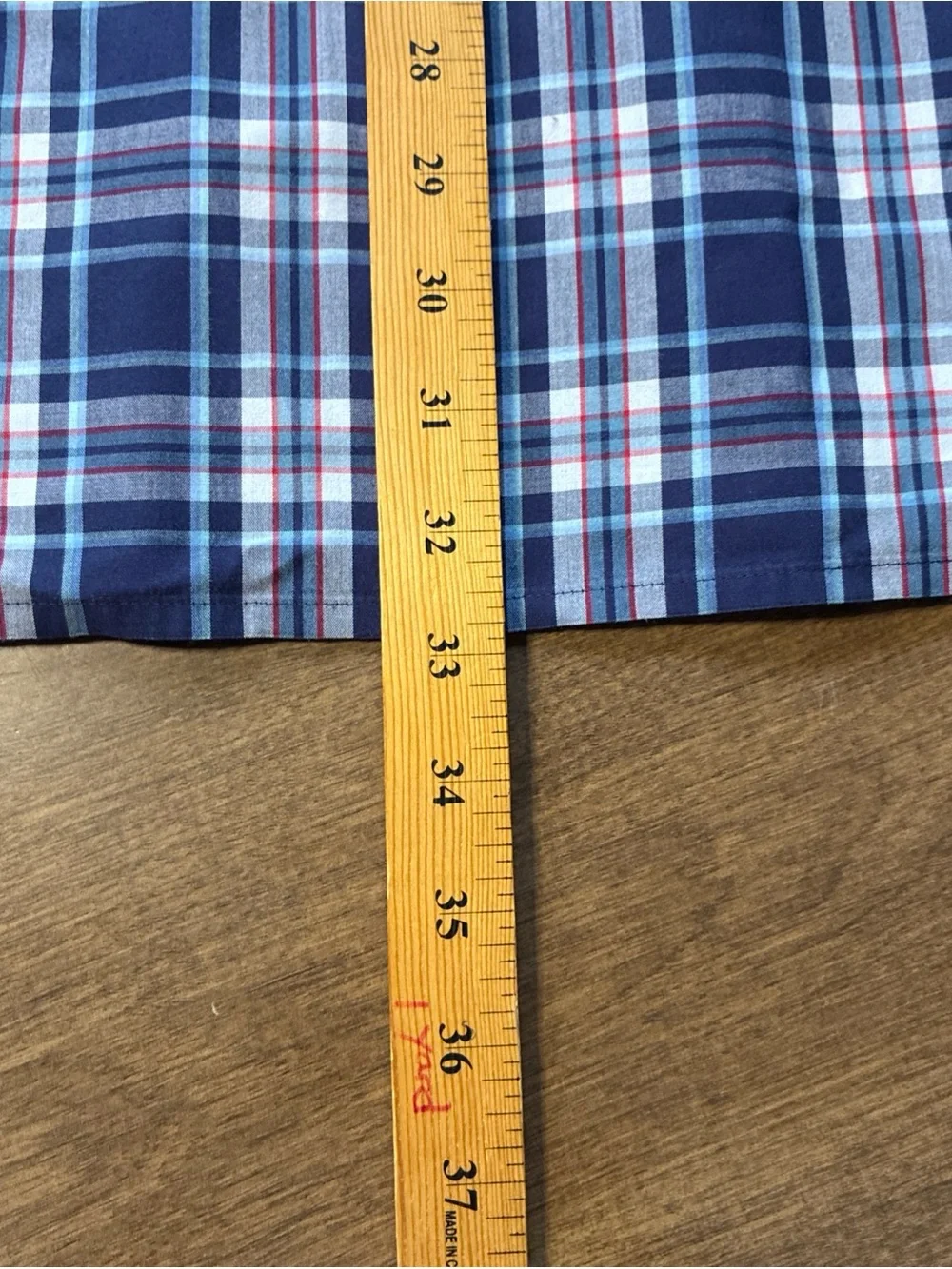 Harbor Bay Navy and White Plaid Casual Button-Down Shirt